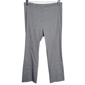 Annette Gortz Womens 38 Virgin Wool Linen Zip Ankle Grey Pant